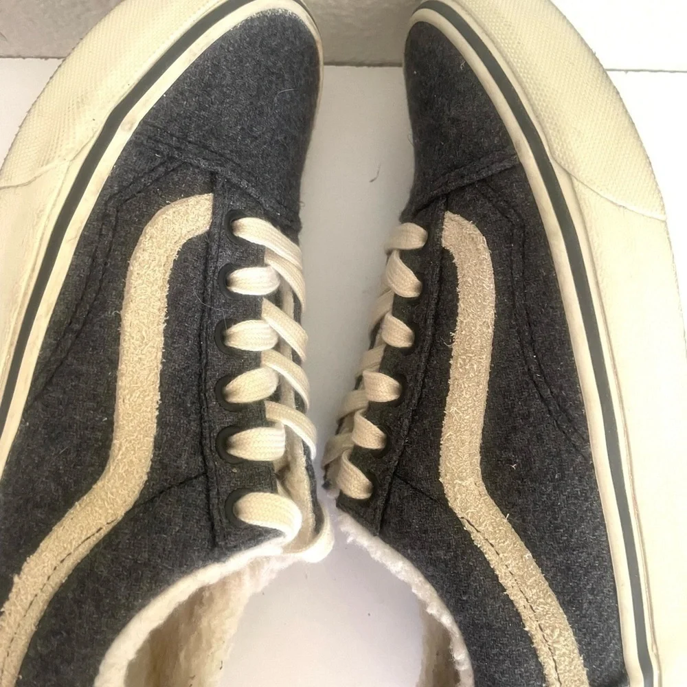 Madewell x Vans® Unisex Old Skool Lace-Up Sneakers in Flannel and Sherpa -6